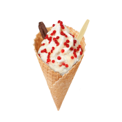 Super Cone Crispy White Chocolate Framboos,Soft Ice Corner,Angelo